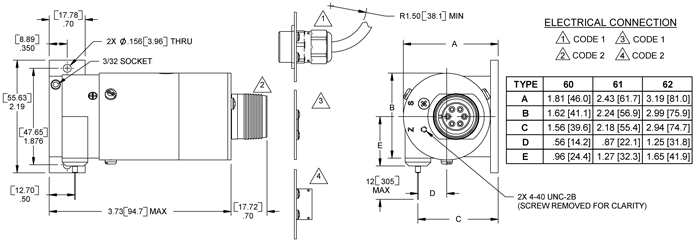 Figure A0 - The Series 6 position transducer comes with a variety of flexible factory-set outputs including voltage conditioned and current loop (4-20 mA).