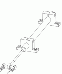 Figure A1 - LVDTs require exact alignment and extensive mounting hardware.