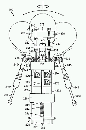 The simulated baby. The three items labeled 270 are SpaceAge Control position transducers.