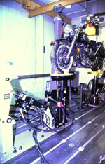 Harley Davidson motorcycle on test stand, photo credit: Castrol Bike World (http://www.castrolbikeworld.net/	)