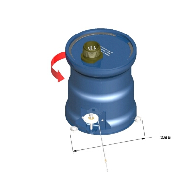 Figure A4 - Cam locks let you mount the Series C with a minimal footprint at minimal cost and with easy installation and flexible cable positioning.