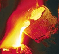 Figures C1, C2 - Temperature extremes in foundries make the environment inhospitable for some sensor types.  SpaceAge Control position transducers with broad temperature ranges and stainless steel cable are well-suited to this hostile location.