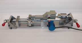 SpaceAge Control D60 digital output dispacement sensor monitors actuator final assembly fixture.