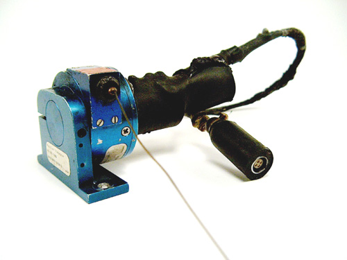 It survived: The Series 160 sensor was battered and burned but passed all acceptance testing after the crash.