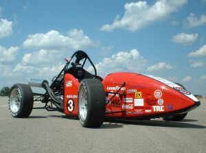 The Ohio State Formula SAE race car as viewed by the racetrack.