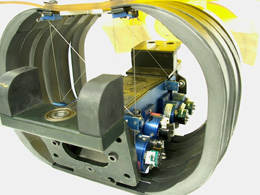 Hybrid III crash dummy chest with position sensors mounted
