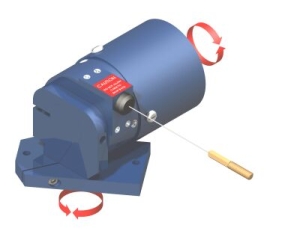 Figure 17 - The universal base, patented in 1974, provides unparalled mounting flexibility and ease of use with 360° rotation in two axes.